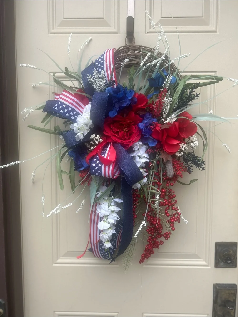 Patriotic Red, White & Blue Wreath